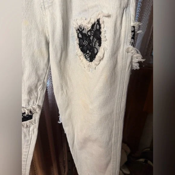 VTG Stefano Jeans With Lace Detail - Picture 3 of 8